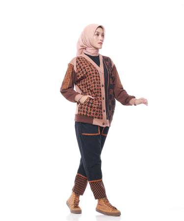 Kawung Brown Cardi Outer