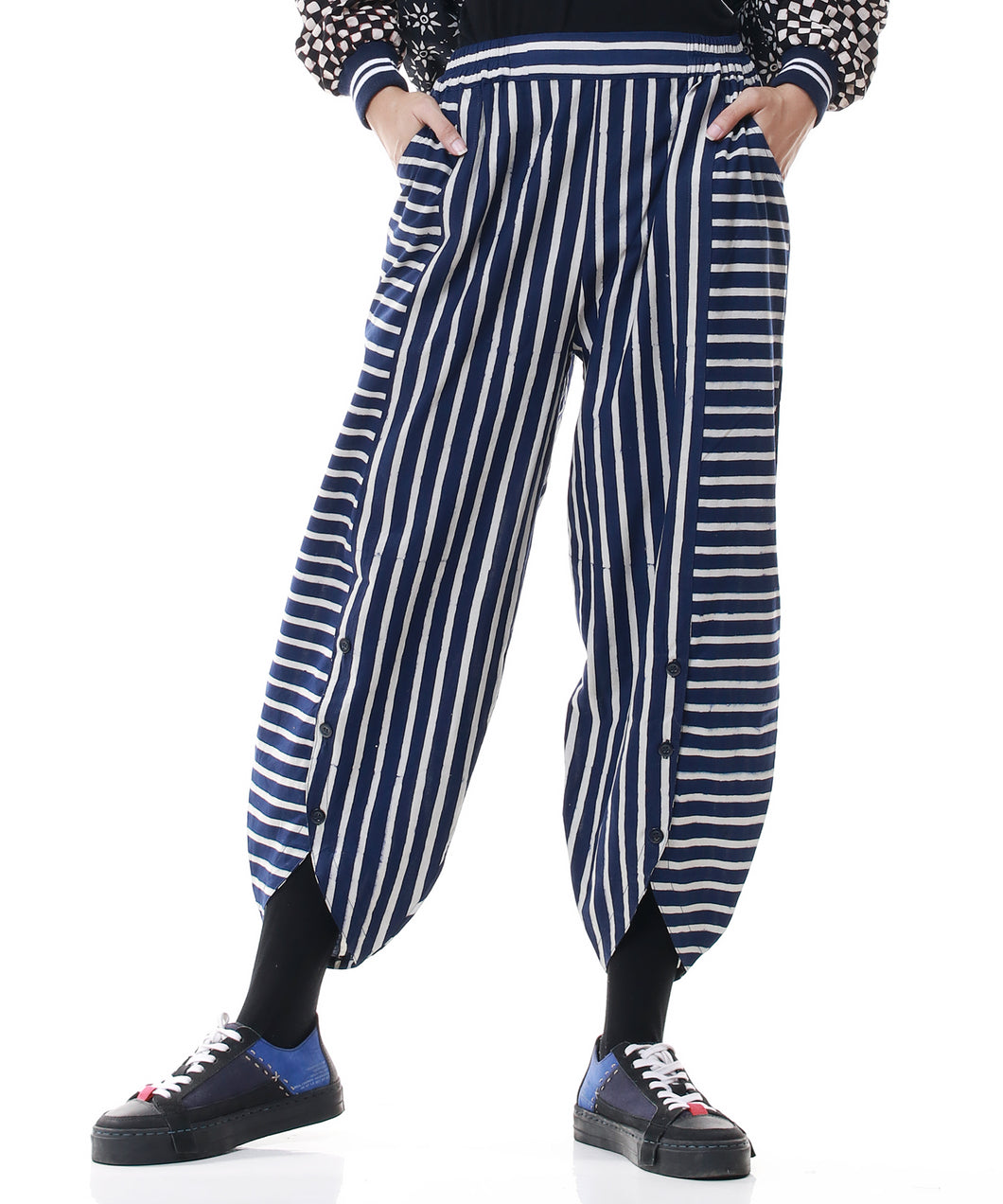 Navy Stripe Pants