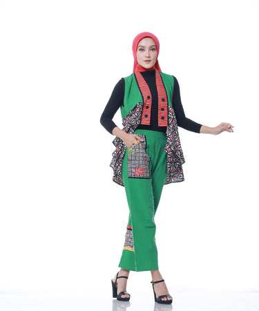 Kawung Green Vest