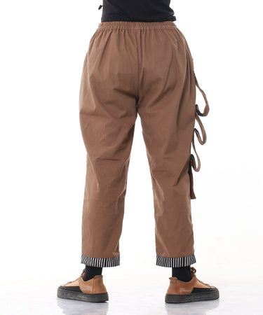 Brown Pleat Pants